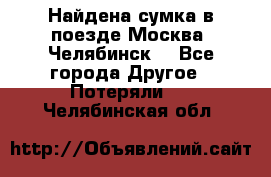 Найдена сумка в поезде Москва -Челябинск. - Все города Другое » Потеряли   . Челябинская обл.